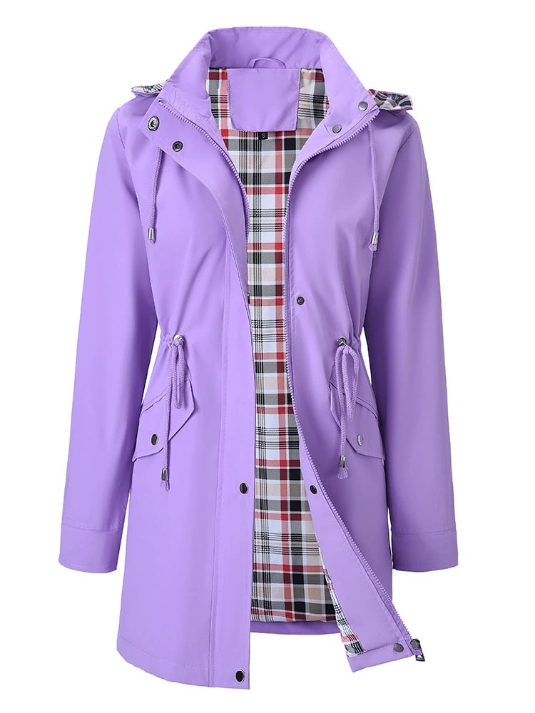 Michaela | Waterproof Detachable-Hood Rain Coat