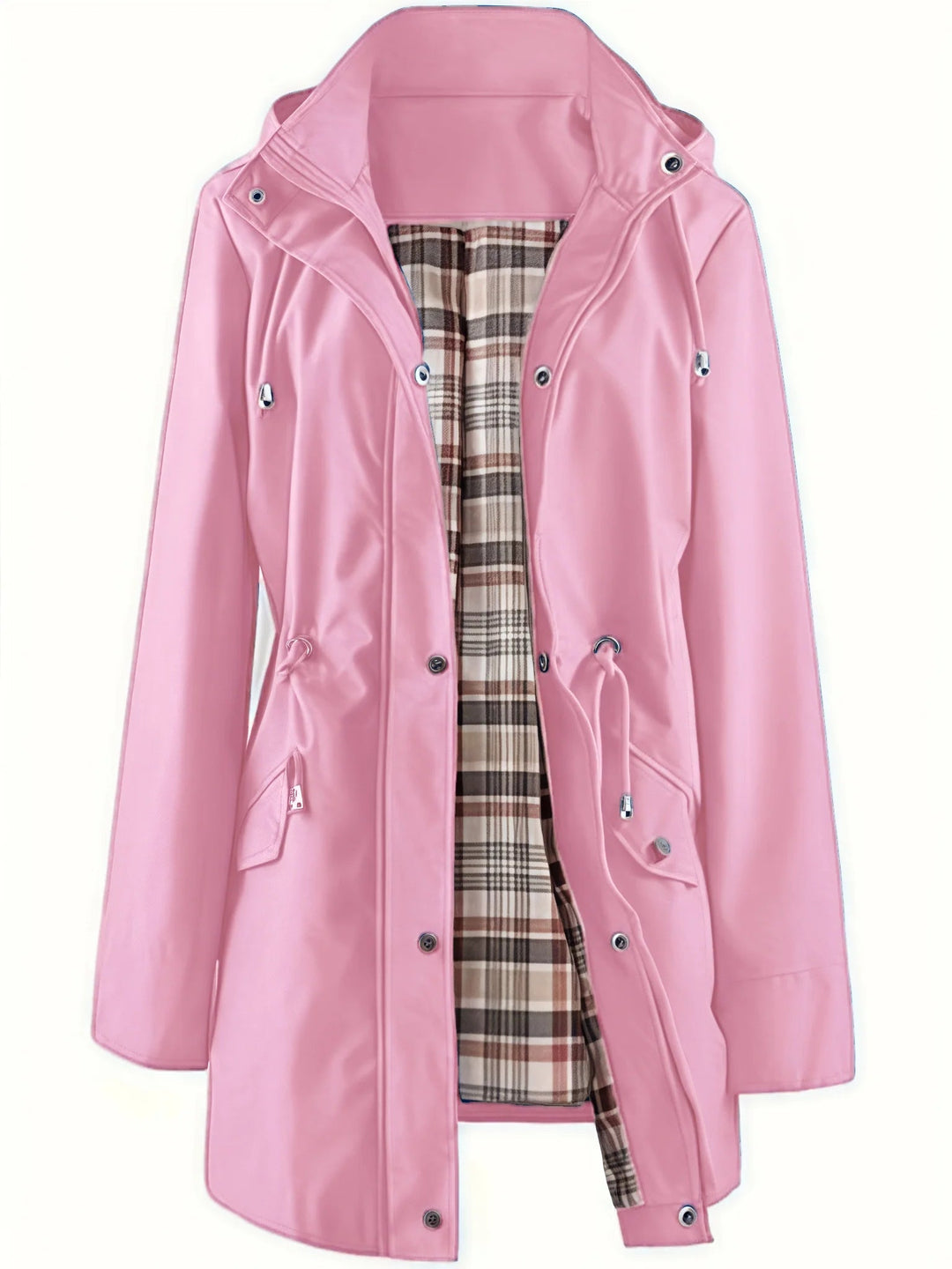 Michaela | Waterproof Detachable-Hood Rain Coat
