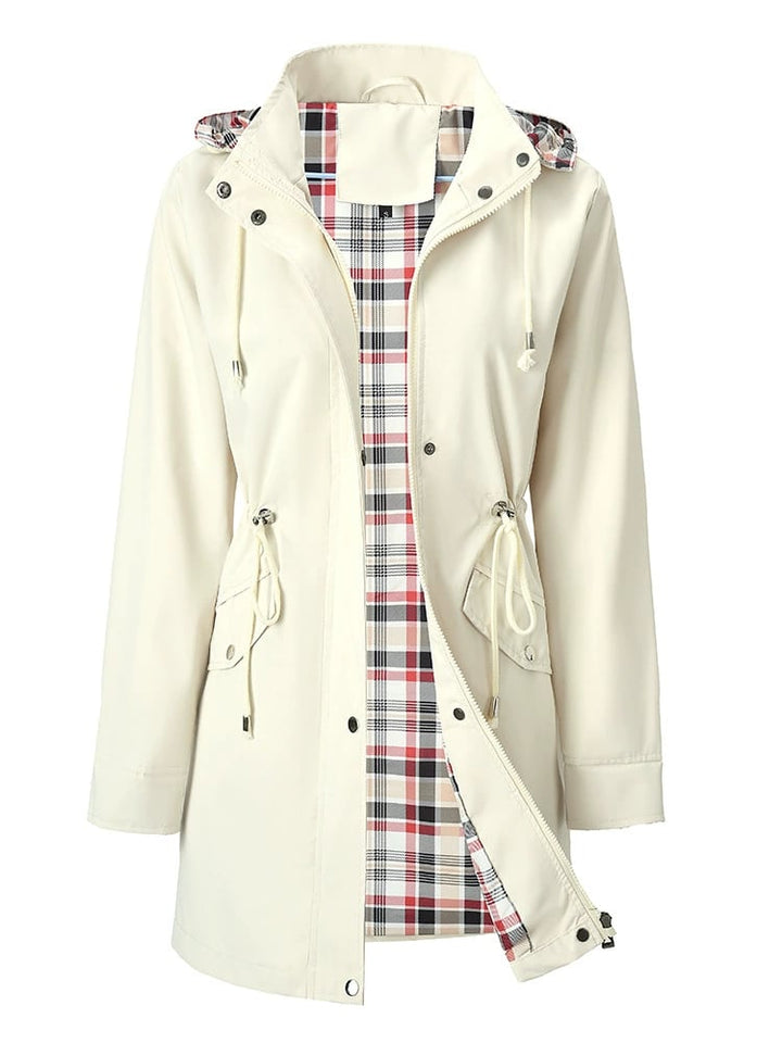 Michaela | Waterproof Detachable-Hood Rain Coat