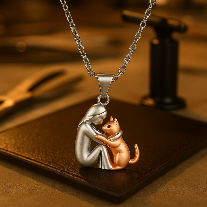 Aster | Cat Hug Pendant Necklace
