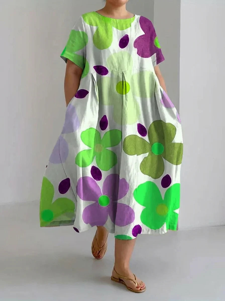 Harper | Retro Botanical Dress
