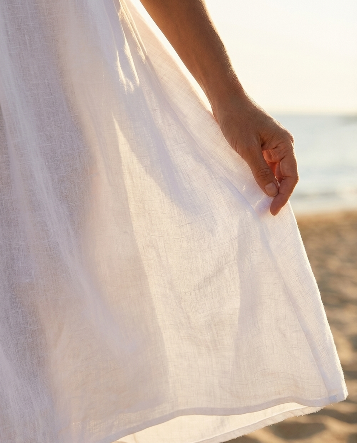 Savannah | Lightweight Linen Dress with Buttons