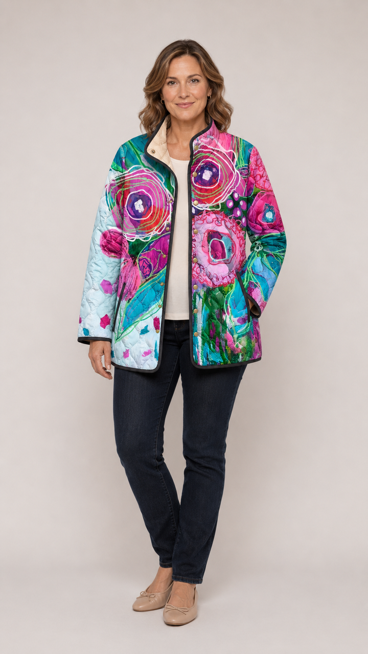 Calliope | Elegant Floral Pattern Jacket