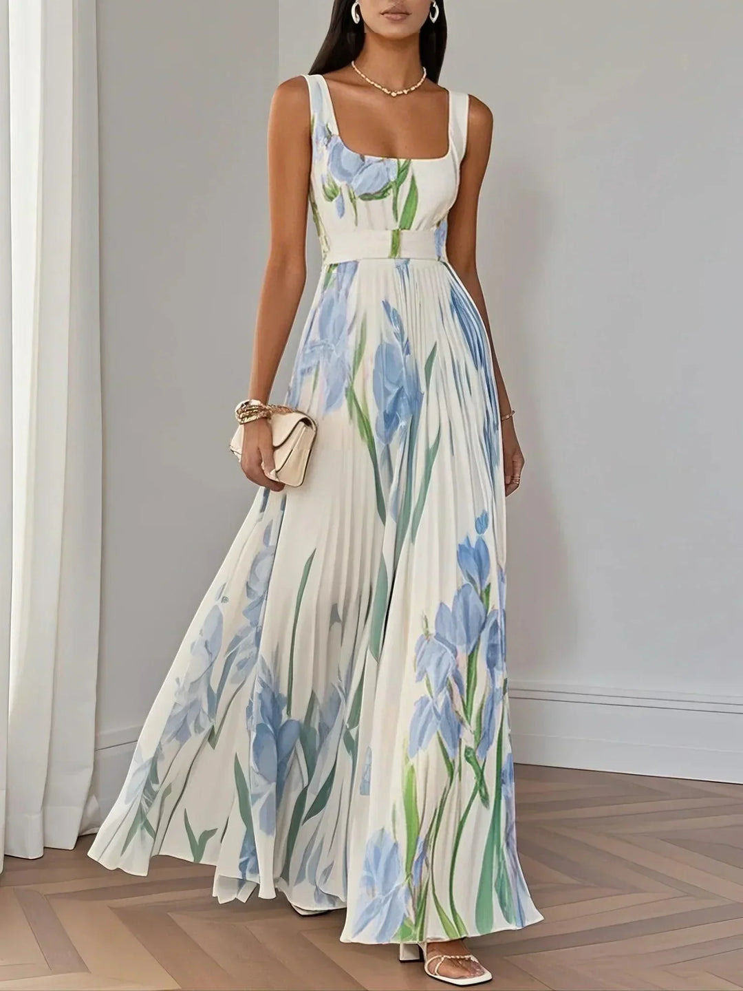 Raelynn | Elegant Pleated Maxi Dress