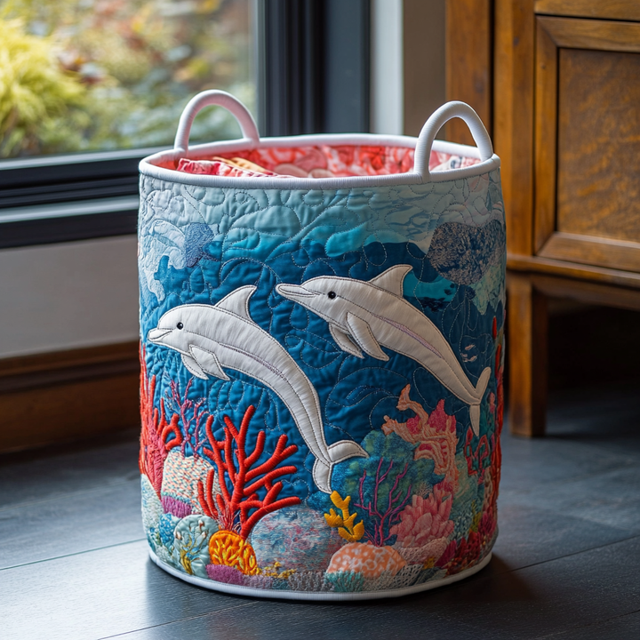 Sarah | Dolphin Drift Laundry Basket