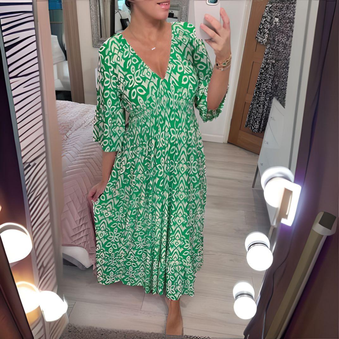 Lilliana | Boho Printed Maxi Dress