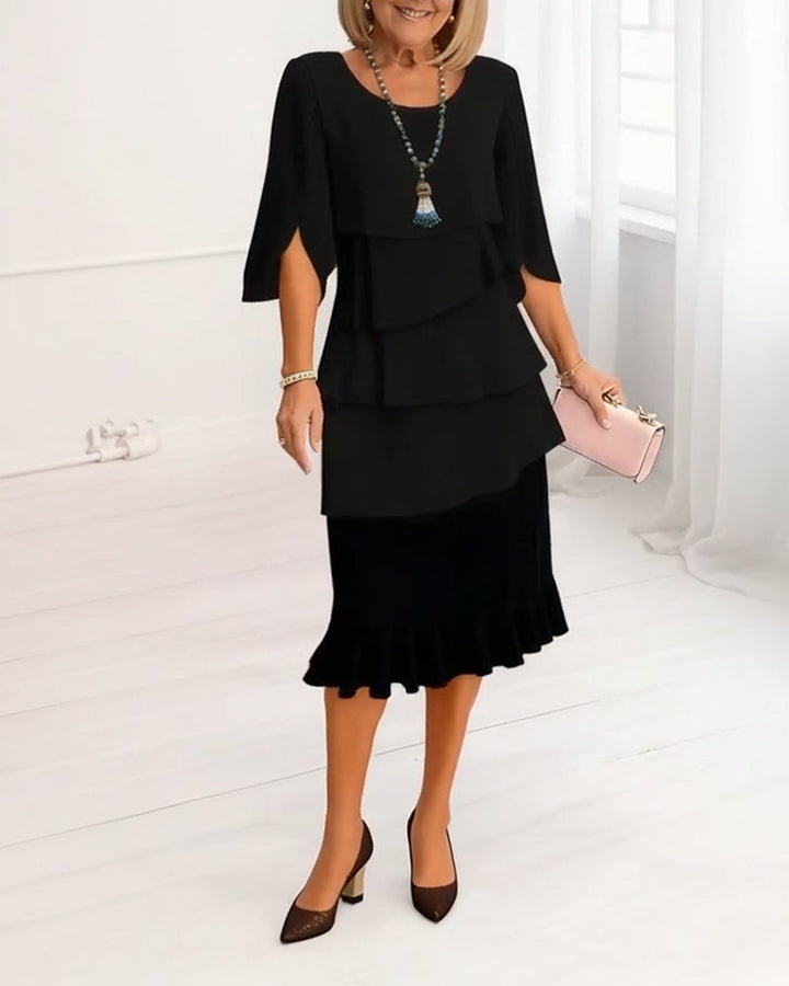 Annaliza | Elegant Comfort Ruffle Dress