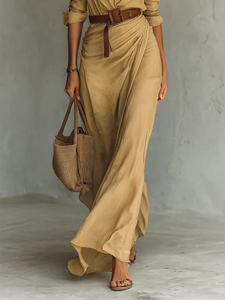 Toryn | Lapel-Wrap Maxi Dress