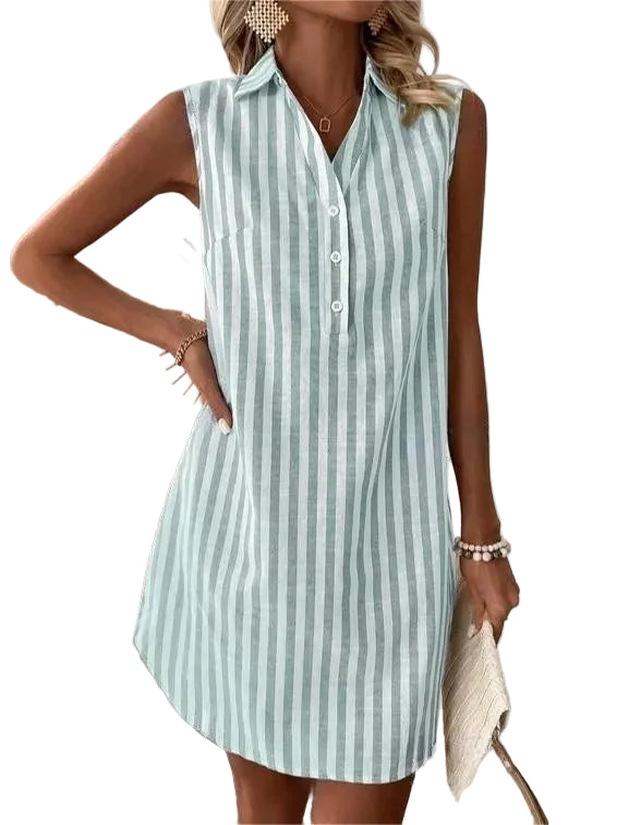 Harriet | Striped Shirt Dress