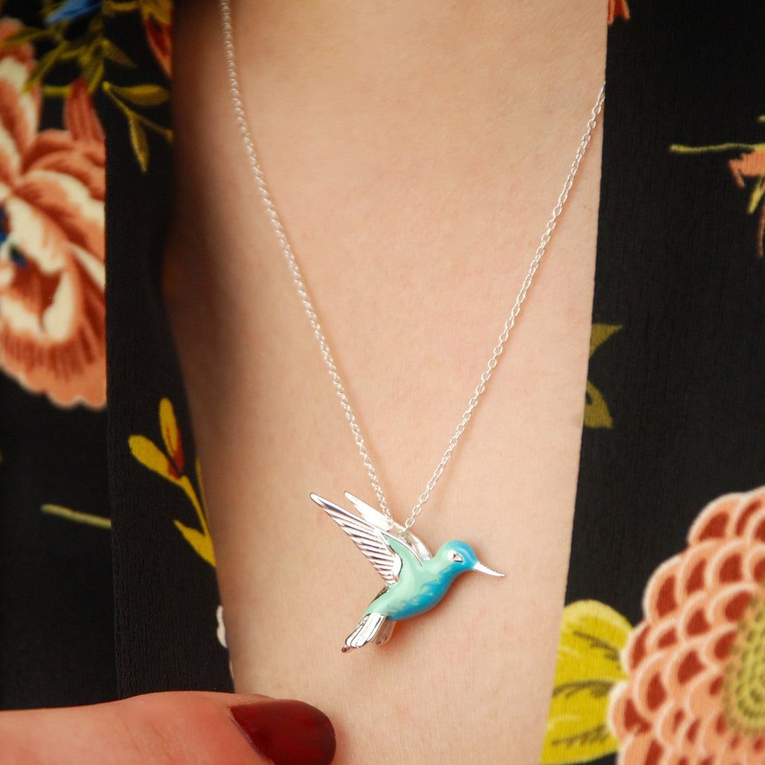 Hortense | Sterling Silver Hummingbird Necklace