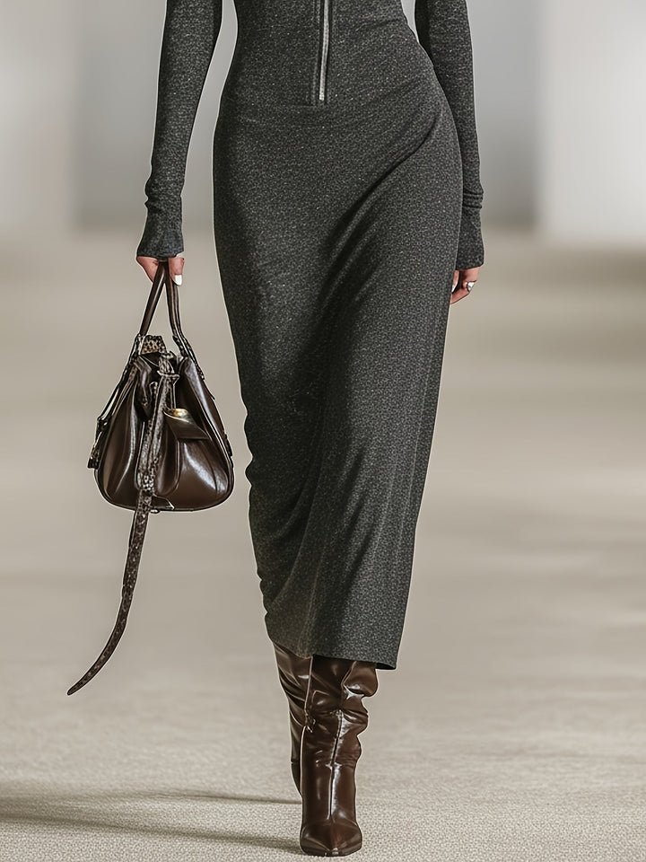 Korenna | Long-Sleeve Hooded Tunic Dress