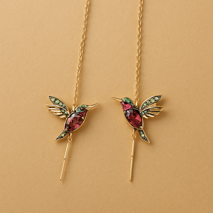 Deonne | Hummingbird Enamel Zirconia Earrings