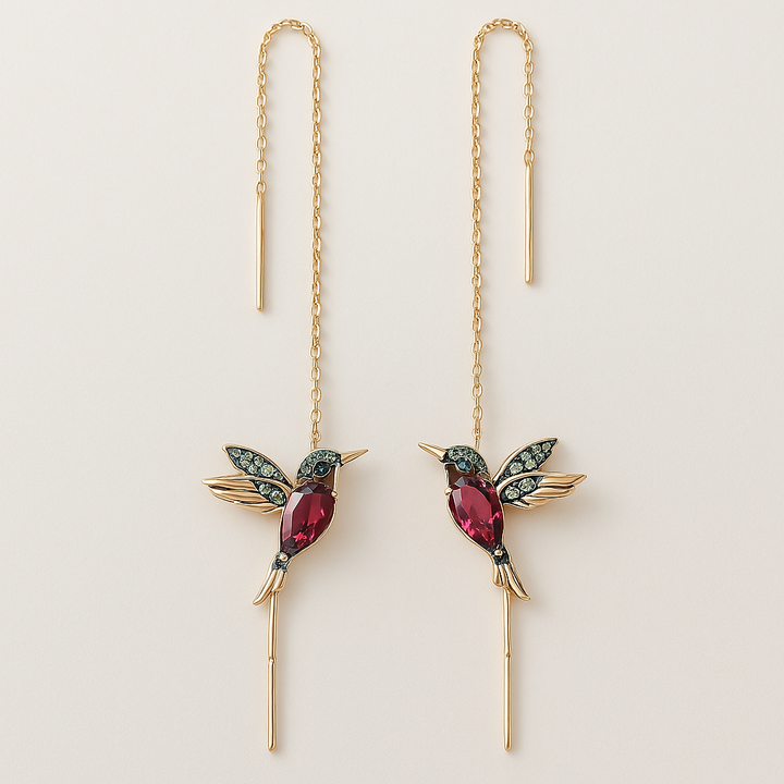 Deonne | Hummingbird Enamel Zirconia Earrings