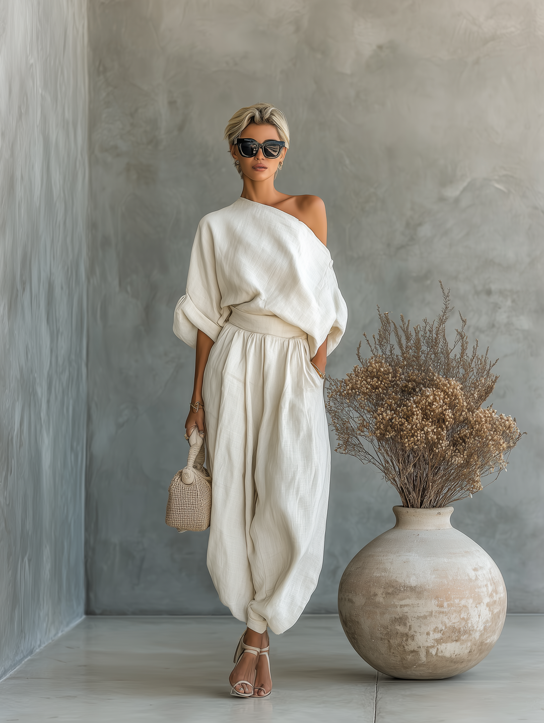 Everly | Off-white Linen Set