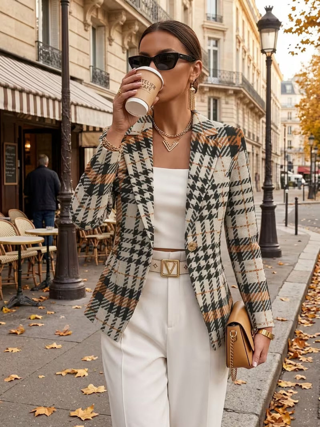 Rhianna | Houndstooth Tailored Blazer