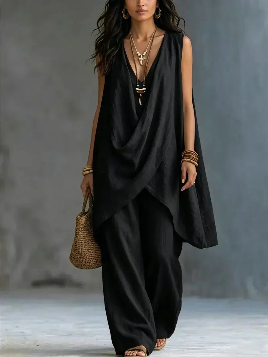 Ivette | Draped Two-Piece Set