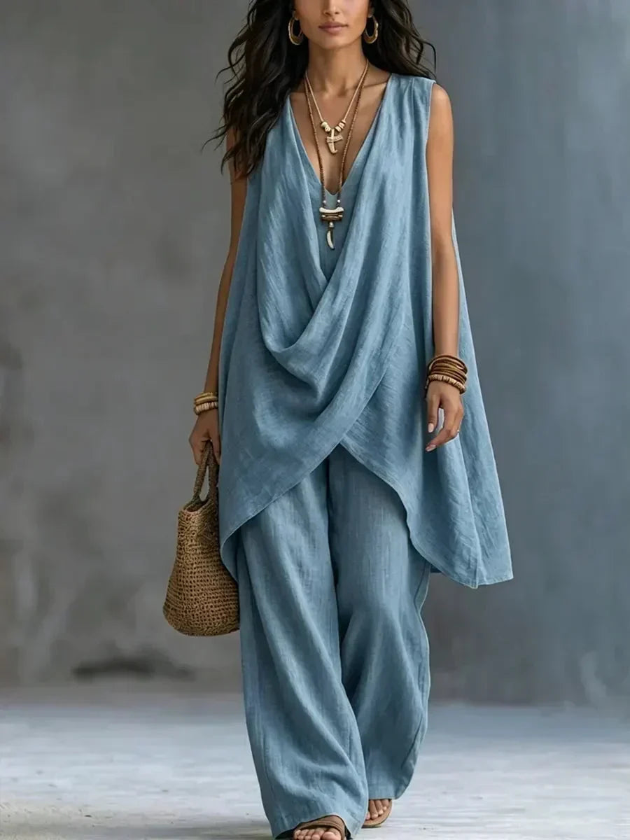 Ivette | Draped Two-Piece Set