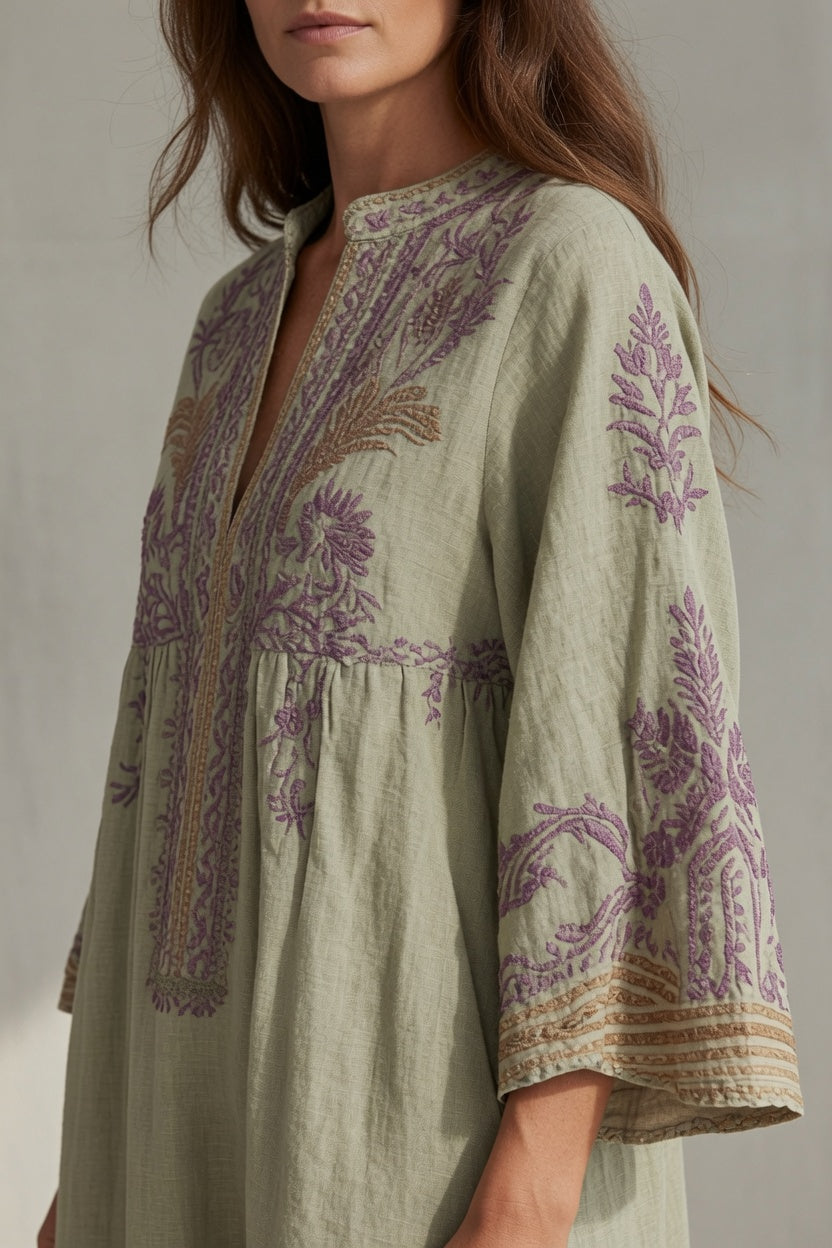 Stina | Embroidered Vintage Dress