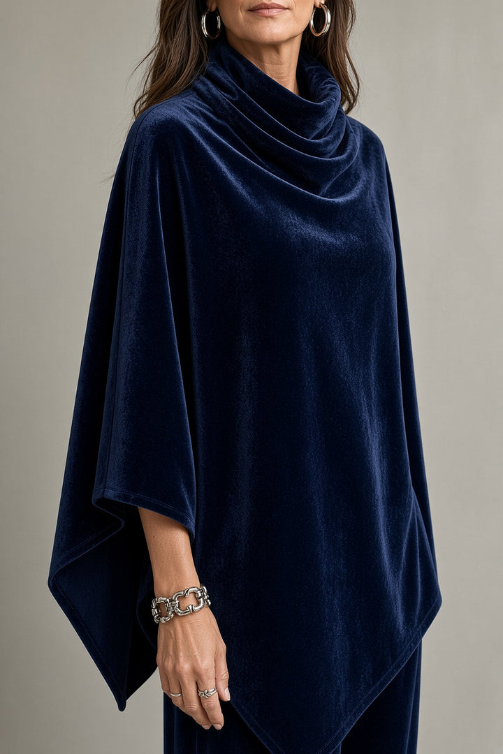 Irma | Velvet Poncho Pants Set