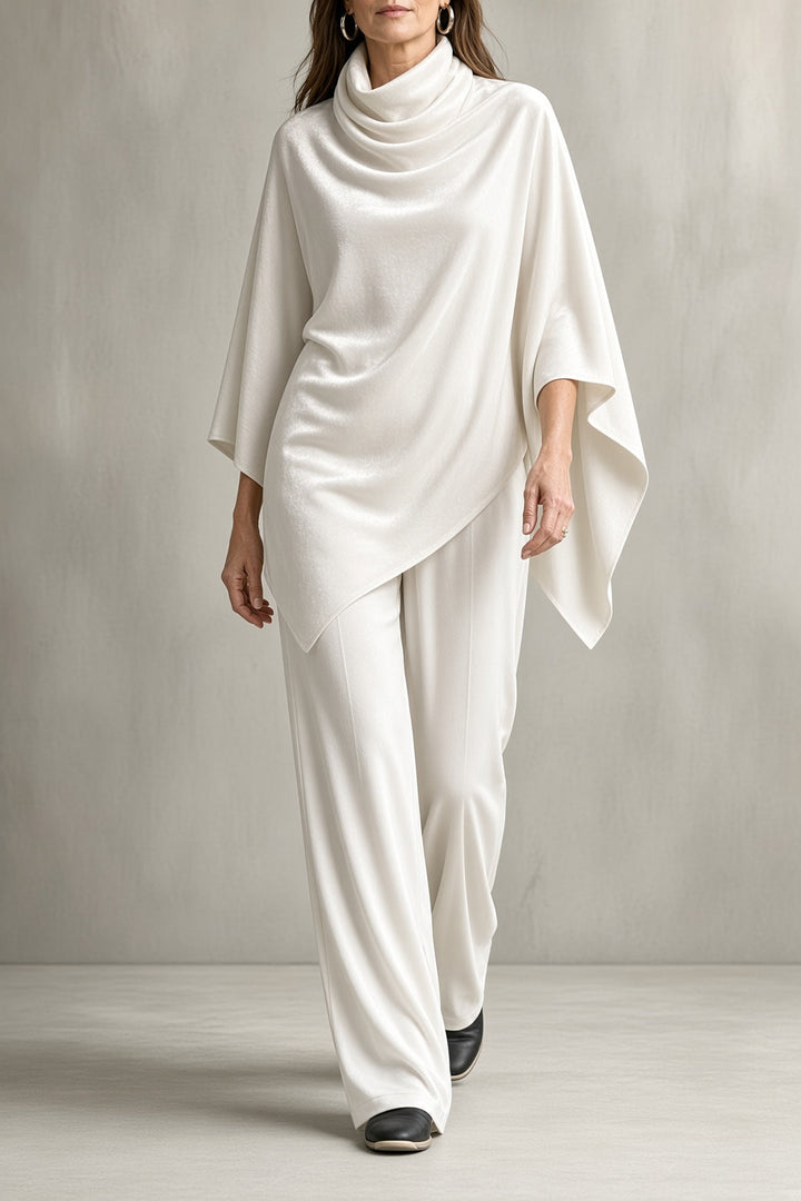 Irma | Velvet Poncho Pants Set
