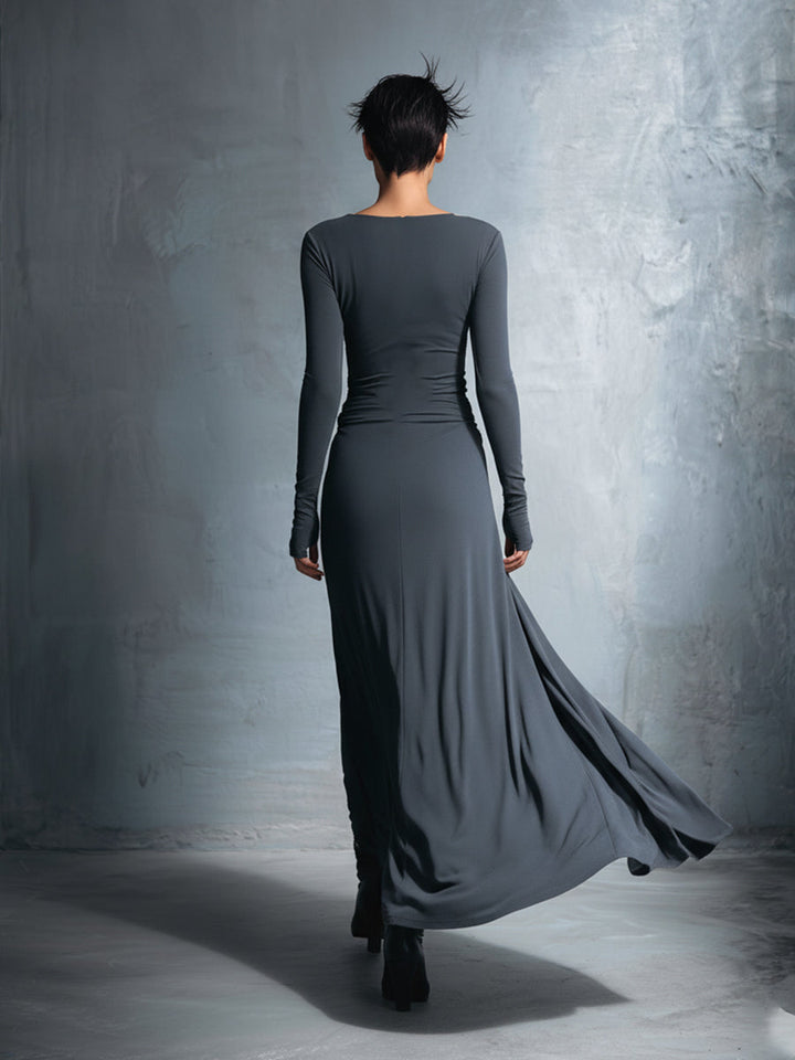 Liza | Silk Button Maxi Dress
