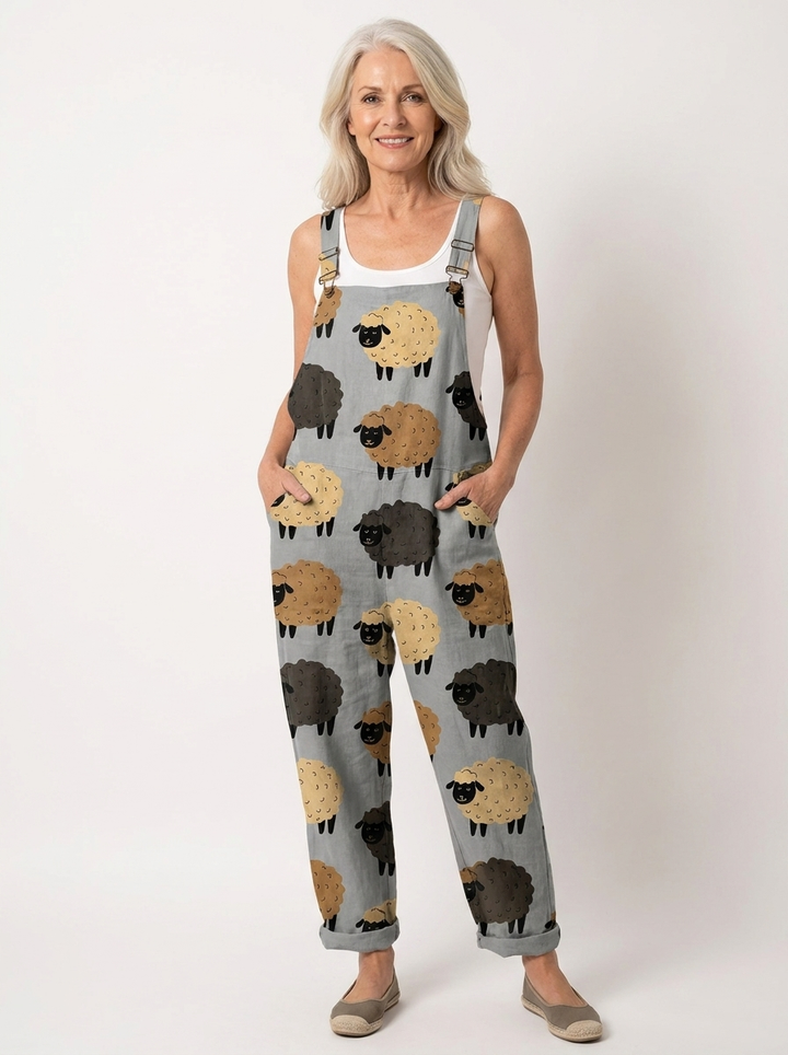 Heather | Comfortable Printed Overalls