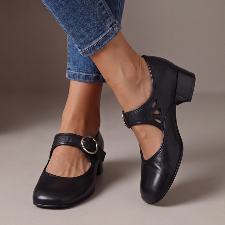 Tobi | Retro Round-Buckle Mary Janes