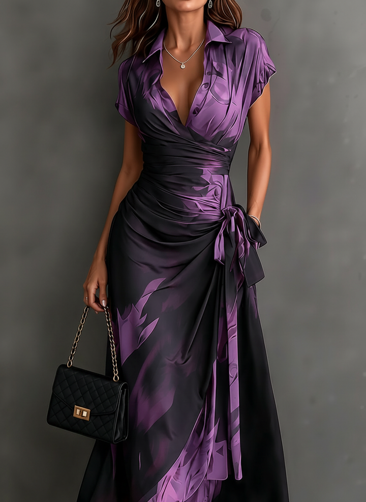 Betina | Abstract Print Midi Dress