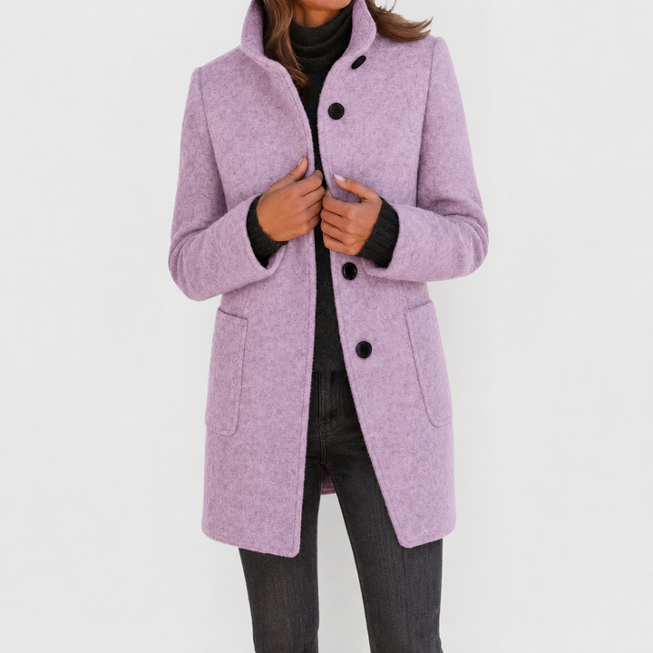 Hayden | Button-Front Tailored Midi Coat