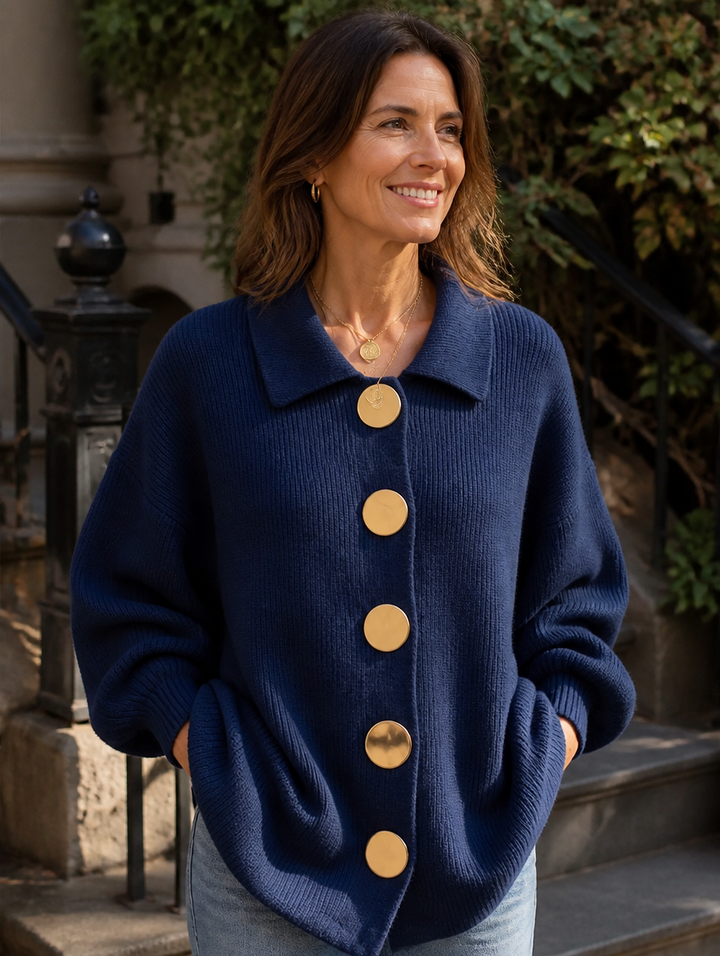 Iselyn | Oversized Collared Cardigan
