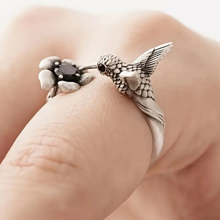 Tina | Adjustable Hummingbird Ring
