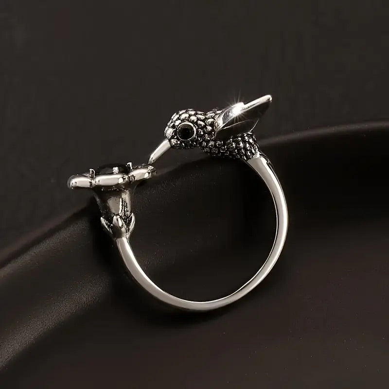 Tina | Adjustable Hummingbird Ring