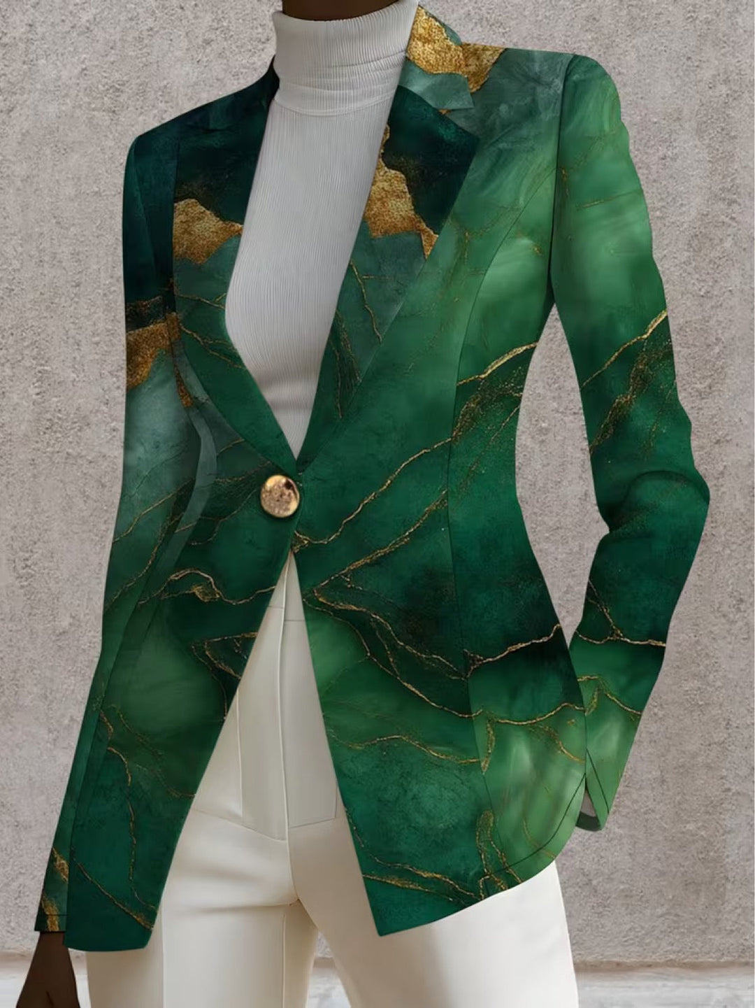 Esmera | Emerald Marble Blazer