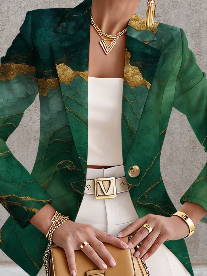 Esmera | Emerald Marble Blazer