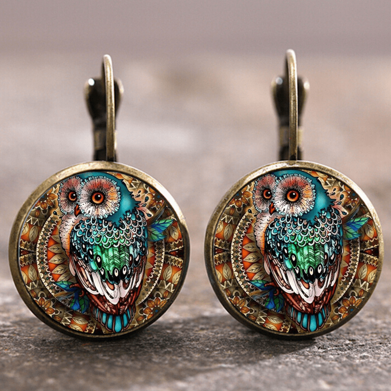 Zoila | Crystal Owl Earrings