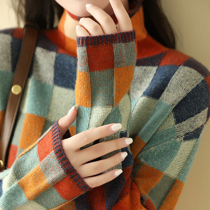 Mia | Retro-Inspired Plaid Sweater