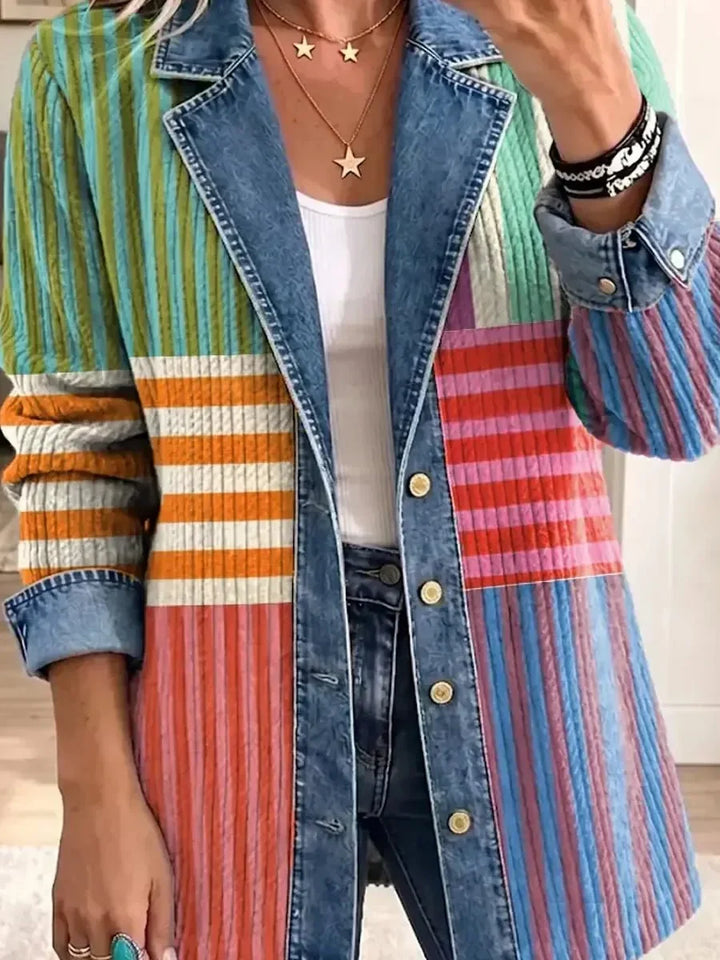 Zadie | Retro Geometric Pattern Jacket