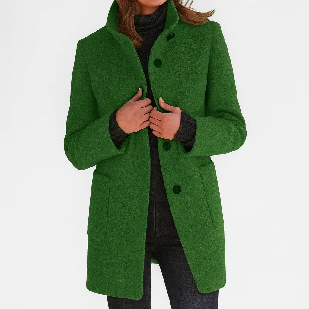 Hayden | Button-Front Tailored Midi Coat