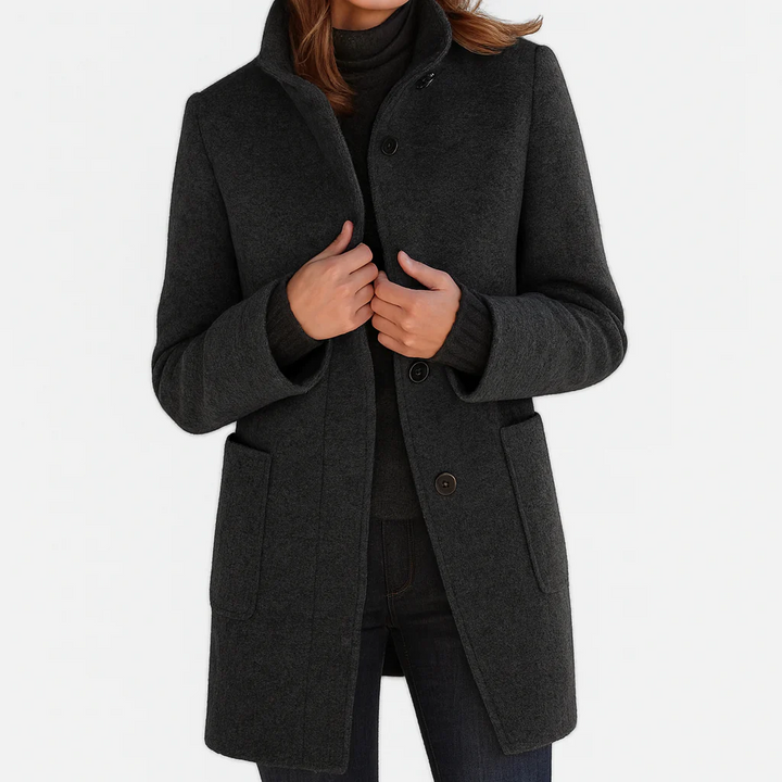 Hayden | Button-Front Tailored Midi Coat