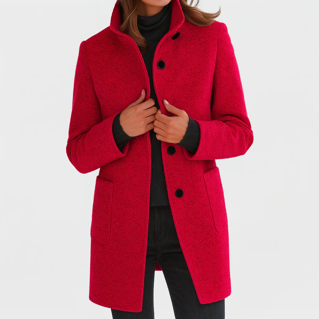 Hayden | Button-Front Tailored Midi Coat