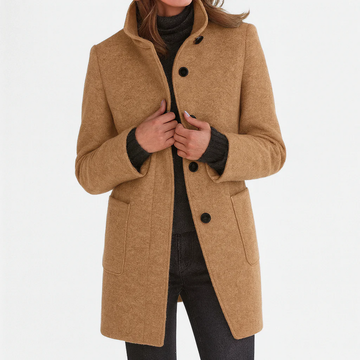 Hayden | Button-Front Tailored Midi Coat