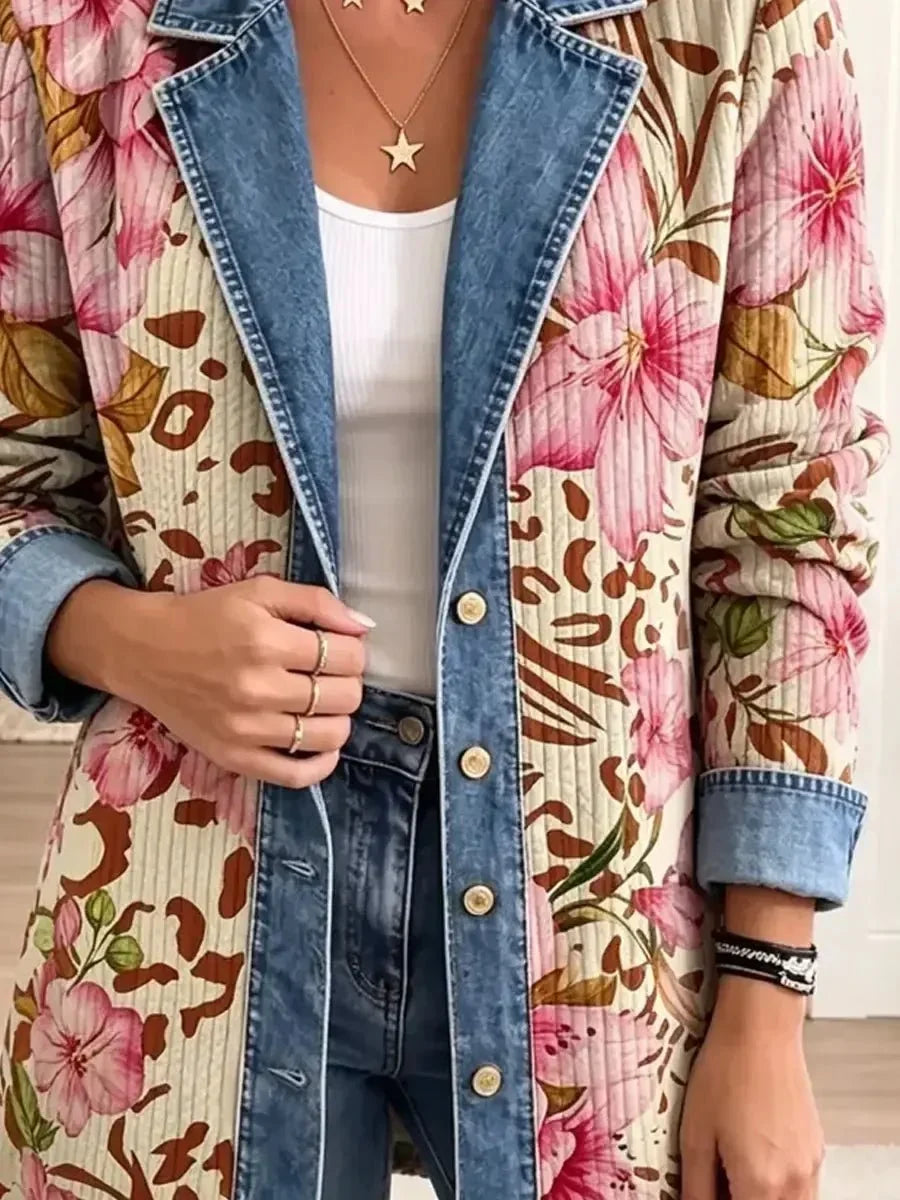 Fortuna | Retro Floral Leopard Jacket