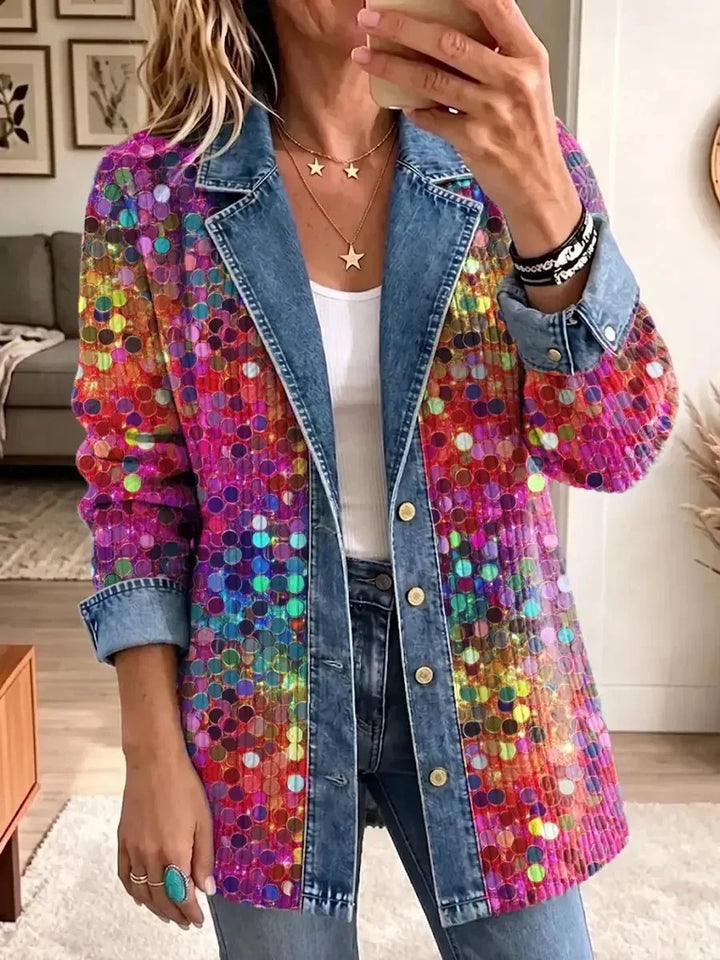 Darcey | Retro Shiny Sequins Jacket