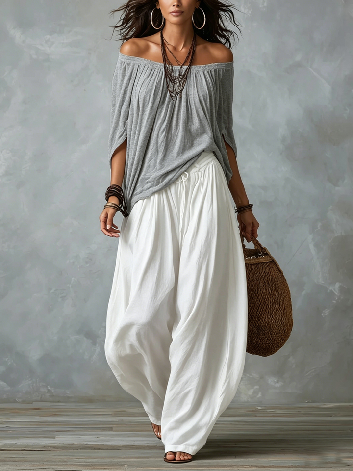 Zvezdana | Off-Shoulder Linen Set