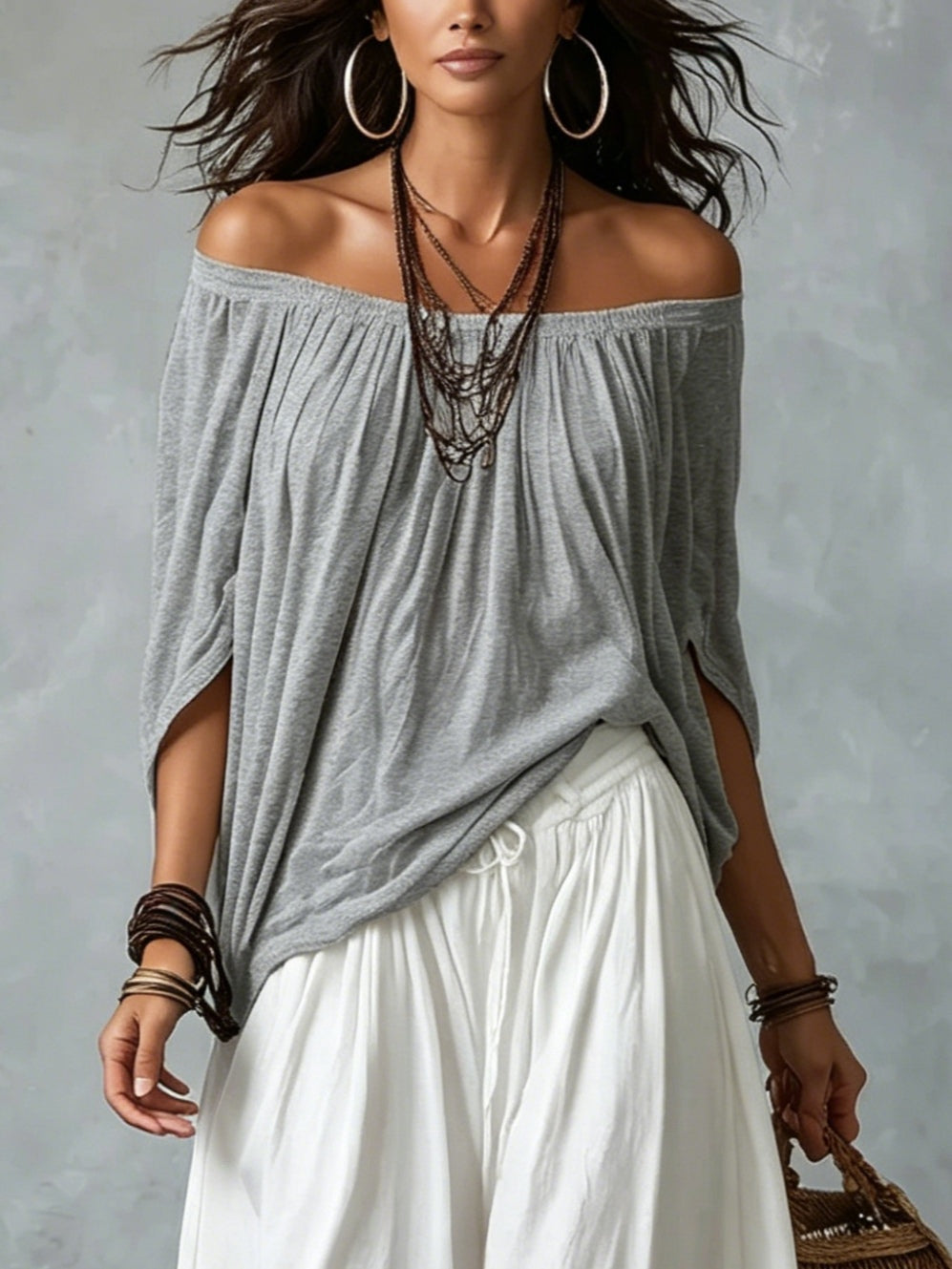 Zvezdana | Off-Shoulder Linen Set
