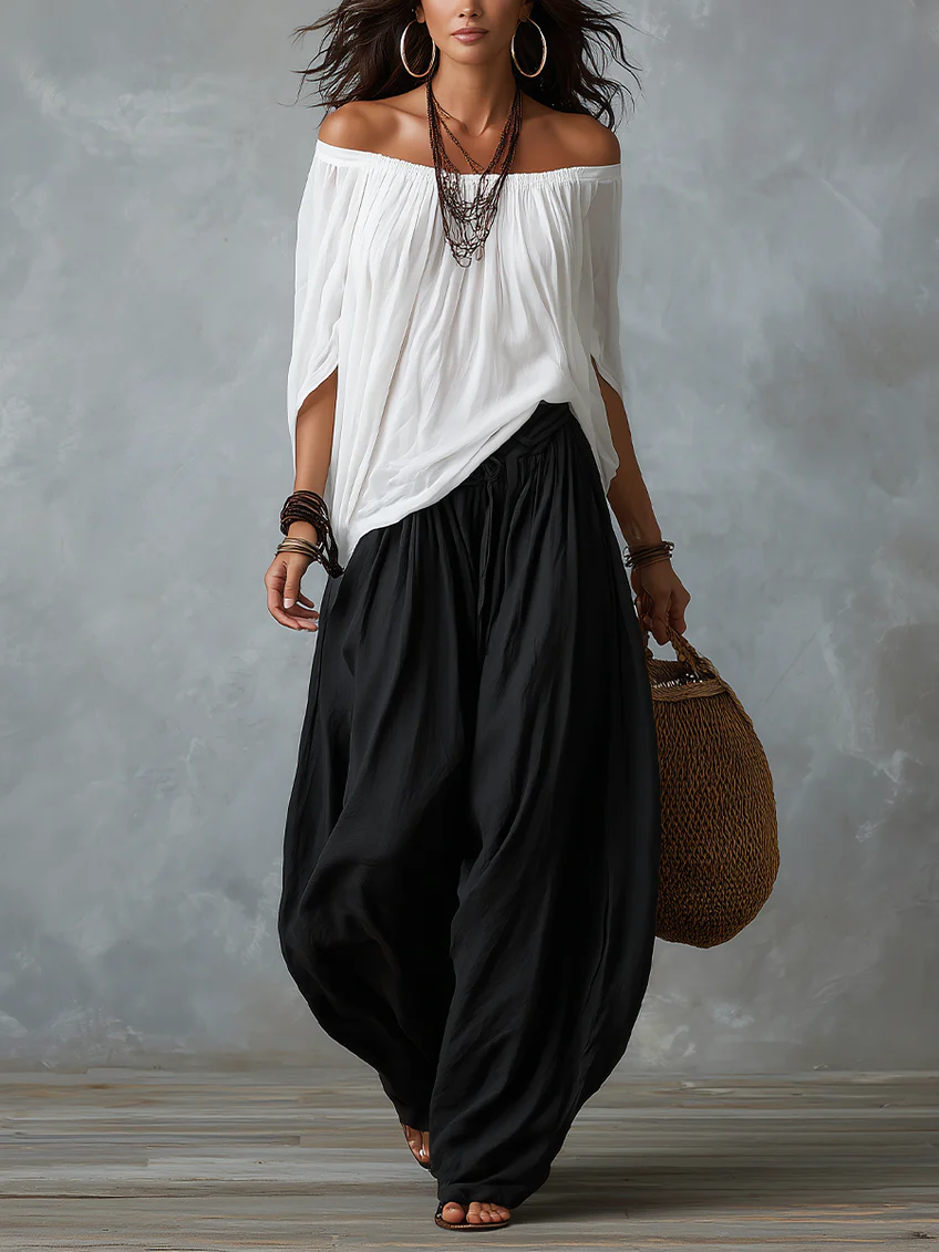 Zvezdana | Off-Shoulder Linen Set