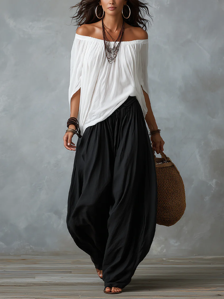 Zvezdana | Off-Shoulder Linen Set