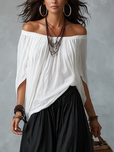 Zvezdana | Off-Shoulder Linen Set