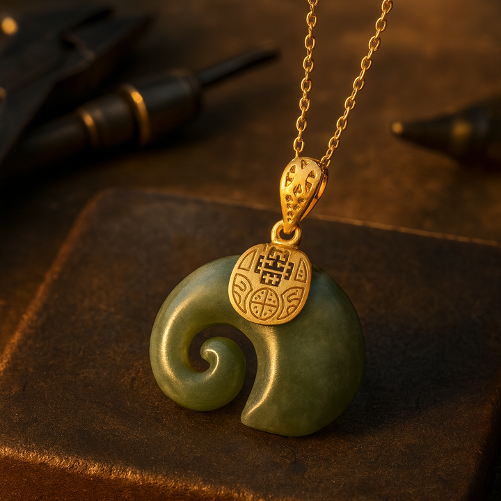 Eunice | Jade Elephant Pendant Necklace