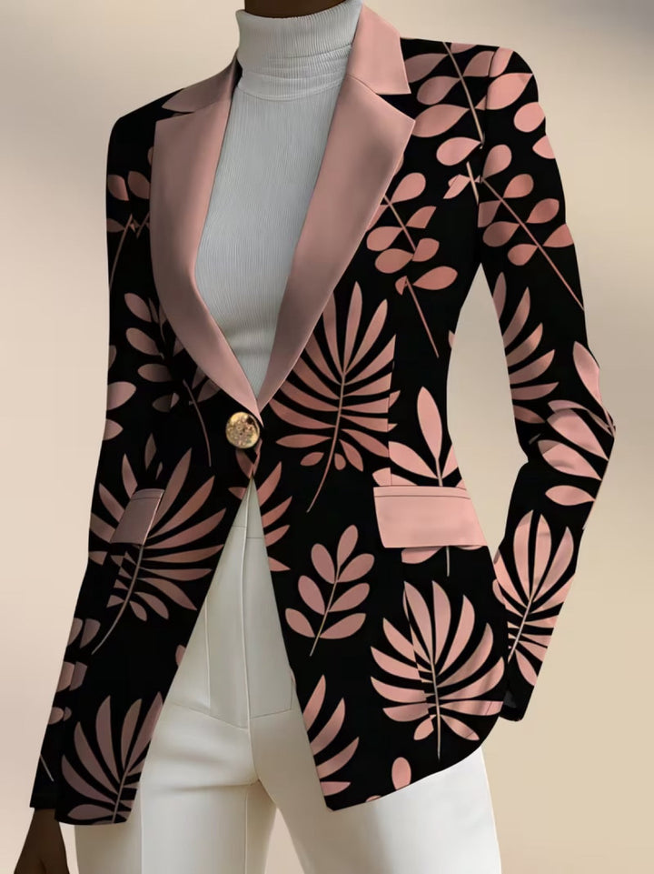 Odara | Pink Leaf Blazer